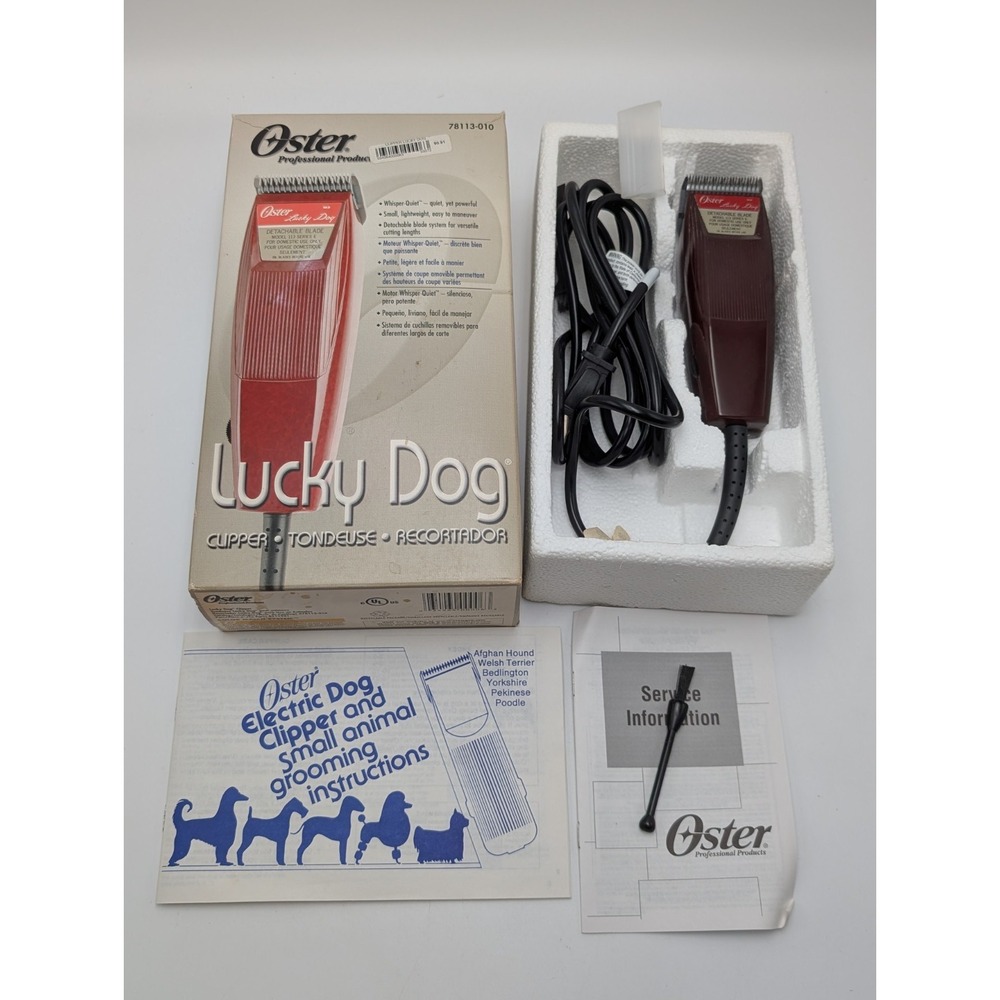 Oster Lucky Dog 113 Professional Clipper Quiet Whisper Electric Animal Clippers